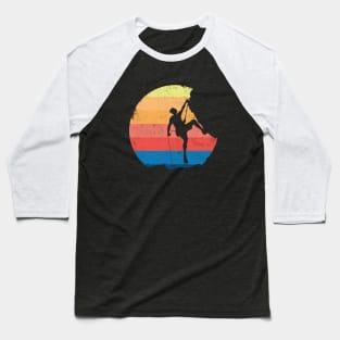 Free Climbing Mountaineering Climbers Baseball T-Shirt